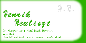 henrik neuliszt business card